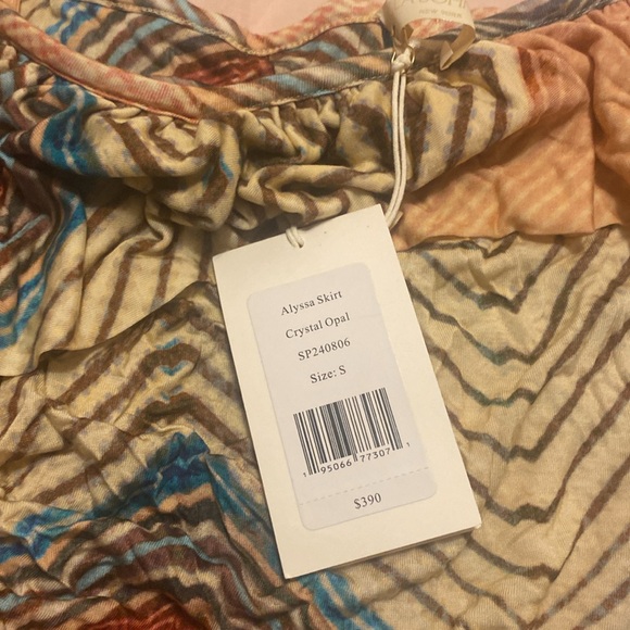 ULLA JOHNSON Alyssa Midi Skirt In Crystal Opal, size S, NWT, $390 - Picture 12 of 12